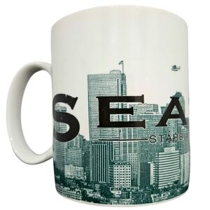 STARBUCKS 2002 SEATTLE Skyline Series One coffee mug GUC cup vintage 16 oz